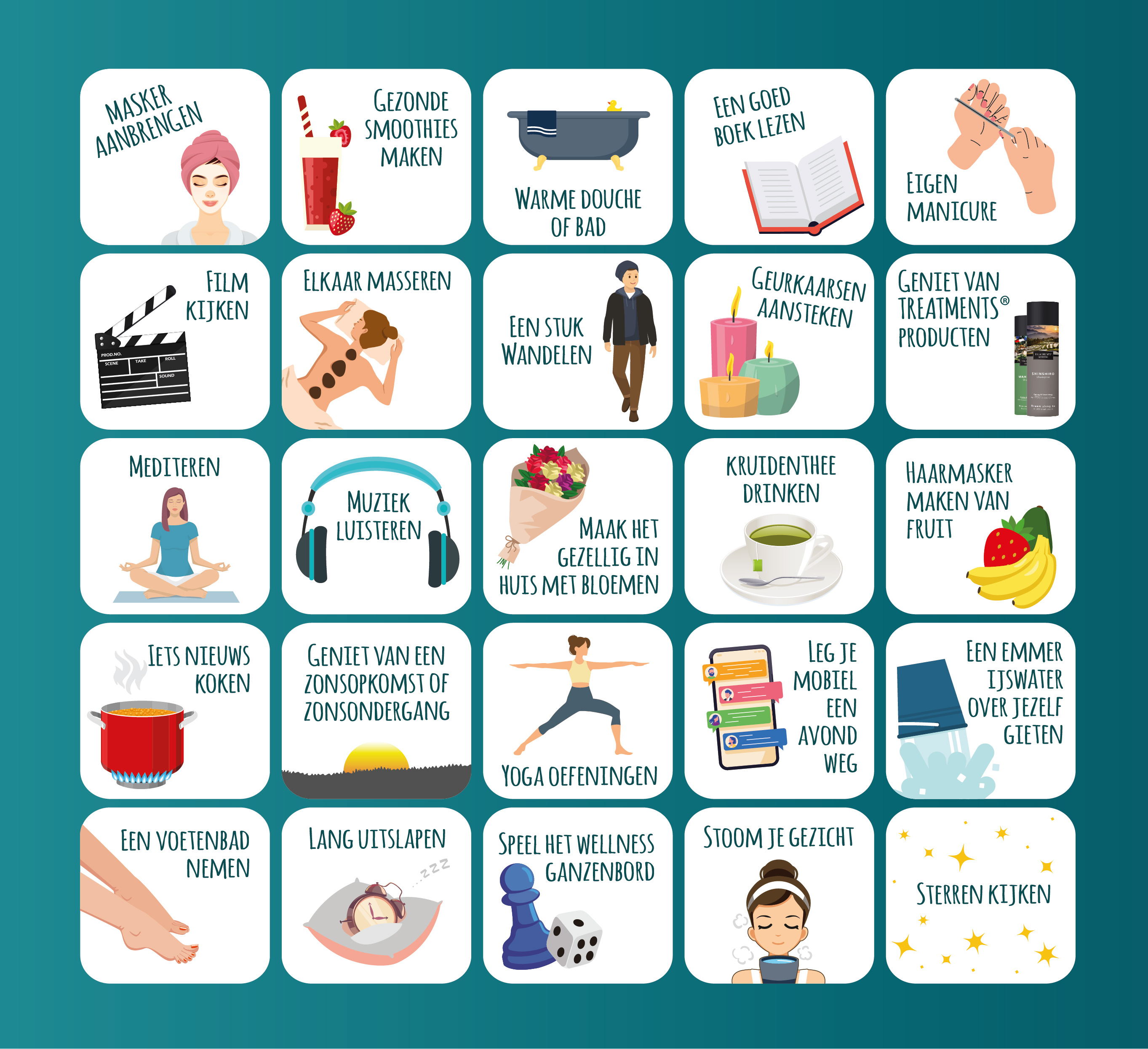 Contentpagina Wellness Bingo | De bingokaart!
